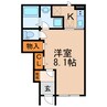 メゾンかのん 1Kの間取り