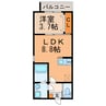 ジーメゾン名古屋楠 1LDKの間取り