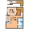 リーブルファイン中志段味 1LDKの間取り