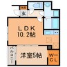 リーブルファイン中志段味 1LDKの間取り