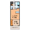LeGioie豊山Ⅱ 1LDKの間取り