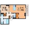 デュープレイス 1LDKの間取り