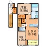 シェトワ大曲 2LDKの間取り