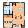 Verious J 1LDKの間取り