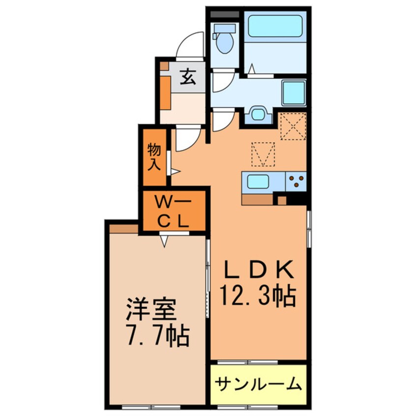 間取図 グラン・ソレイユM