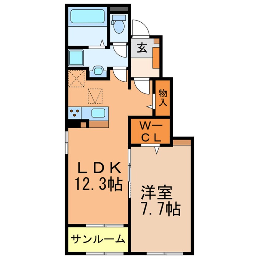 間取図 グラン・ソレイユM