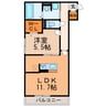 オリエントソレイユ３ 1LDKの間取り