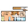 デネブ 1LDKの間取り