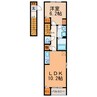 ルピナス神戸B 1LDKの間取り