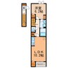 ルピナス神戸B 1LDKの間取り