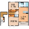メイプルハイツ 2LDKの間取り
