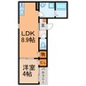 LECOCON春日井 1LDKの間取り