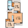 ヴィラパルム 2LDKの間取り
