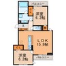 ヴィラパルム 2LDKの間取り