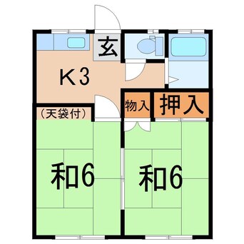 間取図 コーポ遠藤