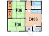 鶴東コーポ 2DKの間取り