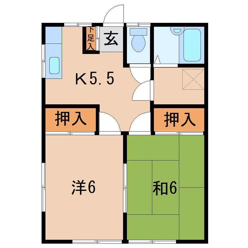 間取図 サンハイツ松川B