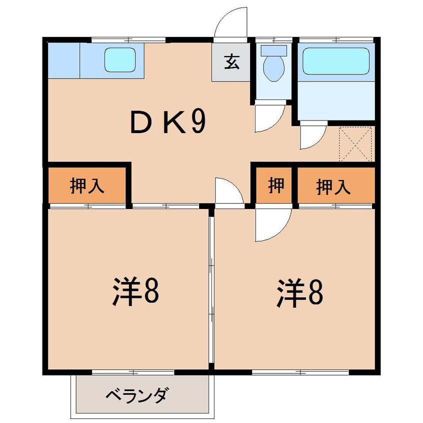 間取図 コーポ葭ケ入