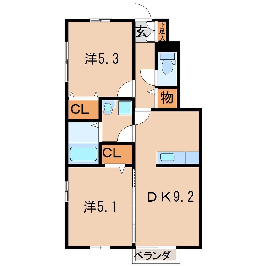 間取図 パレ・アムール