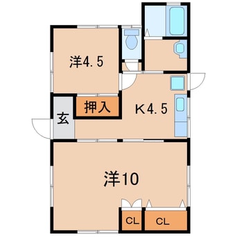 間取図 藤川貸家（賤ノ田64-1）