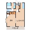 ハイツ・ルミエール 1LDKの間取り