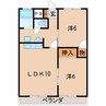 ハイツ・ルミエール 2LDKの間取り