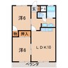 ハイツ・ルミエール 2LDKの間取り