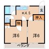 ＳＫＲハイツ 2DKの間取り