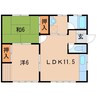 すがさわ貸家（287-3） 2LDKの間取り