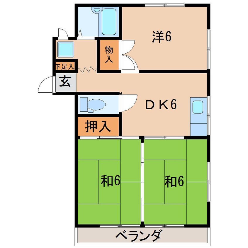 間取図 コーポＴＥＮ　Ｂ