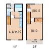 GRESコーポI 2LDKの間取り