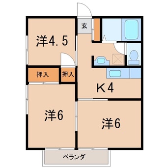 間取図 コーポ渡辺II