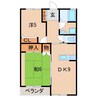 碧ハイツ 2LDKの間取り