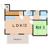 若宮アパート 1LDKの間取り