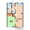 メープルえんどうA 1LDKの間取り