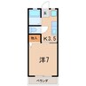 チェリーハイム 1Kの間取り