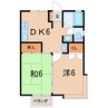 エスポワールII 2DKの間取り