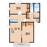 ディアス・パーク池ノ入 2LDKの間取り