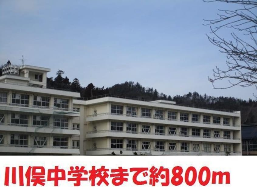 川俣町立川俣中学校(中学校/中等教育学校)まで800m ジェネシスハイツ　ハンズ七番館