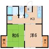 フレグランス 2Kの間取り