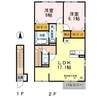 D-Room安達駅前 2LDKの間取り