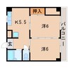 ミナミコーポ 2DKの間取り