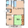 社前ハイツ 2LDKの間取り