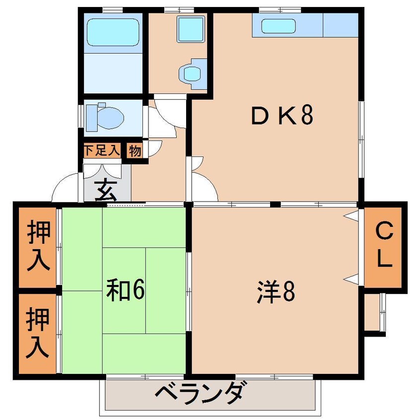 間取図 グリーンハイツ（川俣）