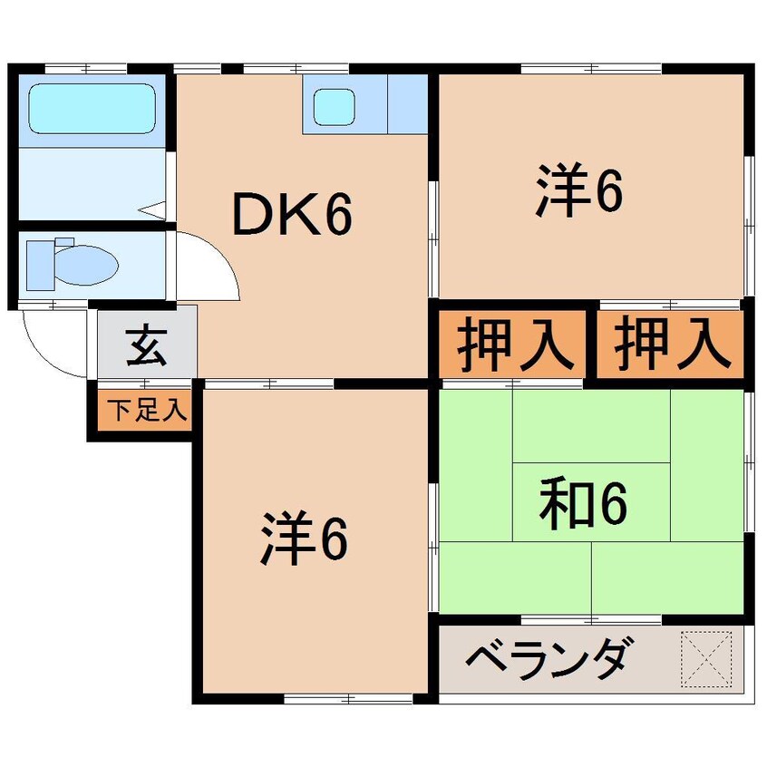 間取図 ハイツ向陽２号棟