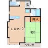 パッション辻Ａ 1LDKの間取り