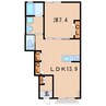 モンテ・カヴァロA 1LDKの間取り