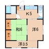 遊佐貸家 3Kの間取り