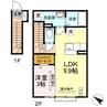 D-room清水 1LDKの間取り