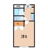 キャッツ21 1Kの間取り